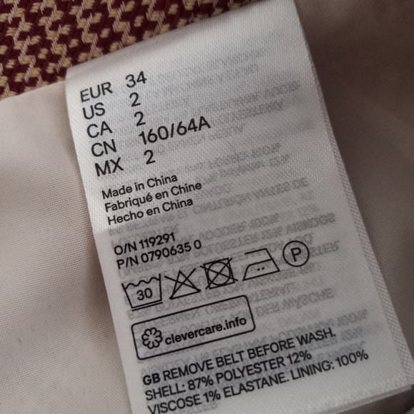 H&M high waisted belted mini skirt 2 - Picture 12 of 12